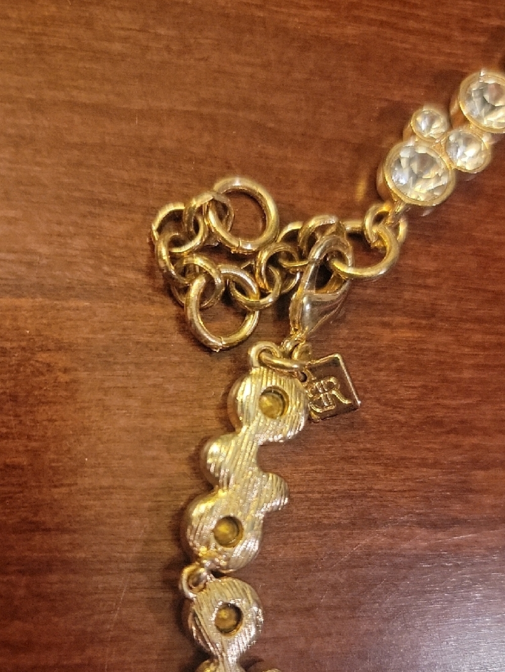 Banana Republic Gold Crystal Station Necklace - Picture 2 of 5